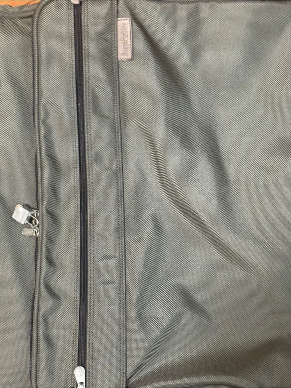 Briggs & Riley Olive Travel Garment Bag with Shoulder Strap
